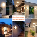 LED wall light 30W Round Exterior, 3000k, White, Applied outdoors