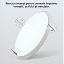 18W Smart LED Wall Lamp Radar Motion Sensor φ27cm 6500k White, Corridor lights