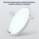 18W Smart LED Wall Lamp Radar Motion Sensor φ27cm 6500k White, Corridor lights