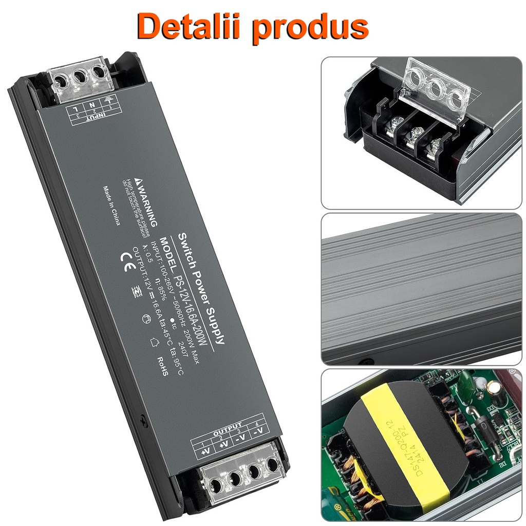 Switching Power Supply Premium 12V, 16.6A, 200W