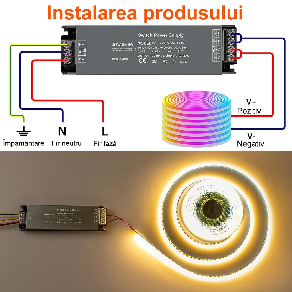 Switching Power Supply Premium 12V, 16.6A, 200W