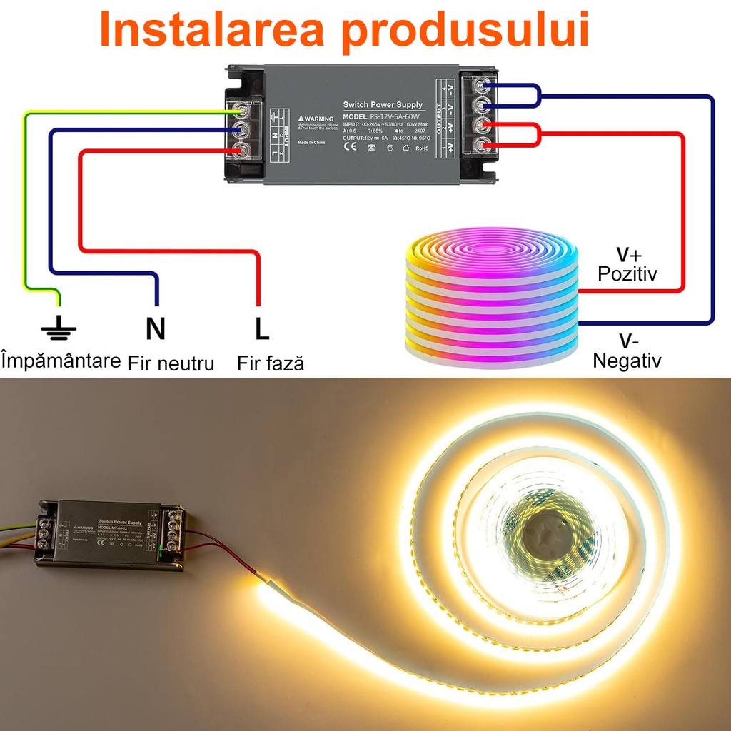 Switching Power Supply Premium 12V, 5A, 60W