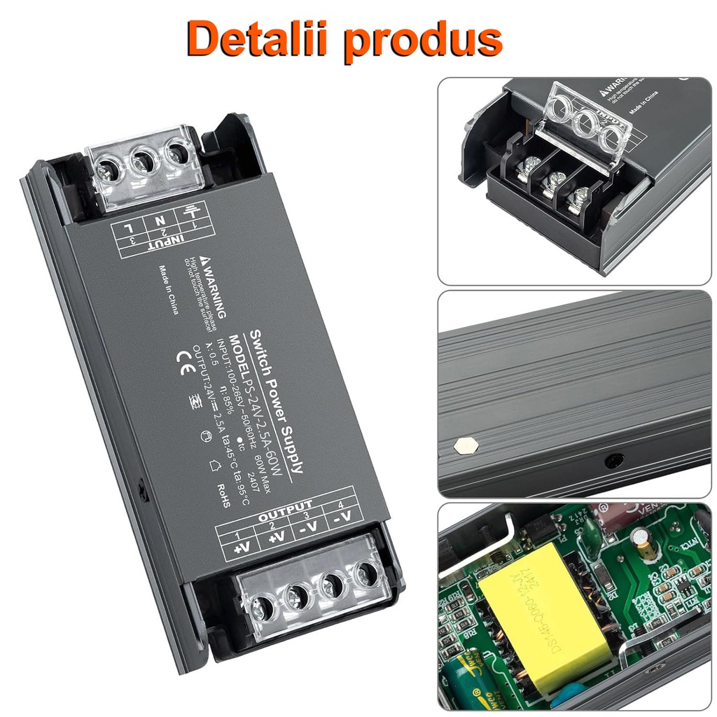 Switching Power Supply Premium 24V, 2.5A, 60W