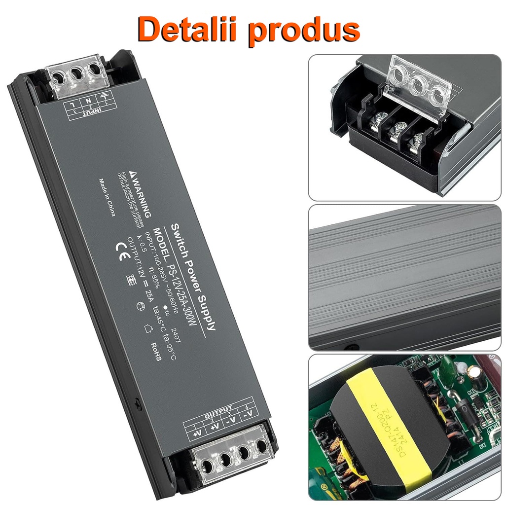 Switching Power Supply Premium 12V, 25A, 300W
