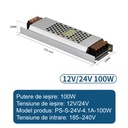 Switching Power Supply Slim, Indoor, 24V, 4.1A, 100W