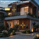 Solar lamp 4 LEDs, IP65, 3 colors 6500k, 4000k, 3000k