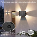 Solar lamp 4 LEDs, IP65, 3 colors 6500k, 4000k, 3000k