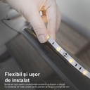 12V LED Strip Light – 60 LEDs/m – SMD5050 – 3000K – IP20 – 10mm – 5m Roll