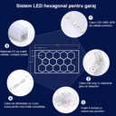 Set of 14 Honeycomb LED Hexagons 600W, 6500k, cool white light, 4.8x2.4m