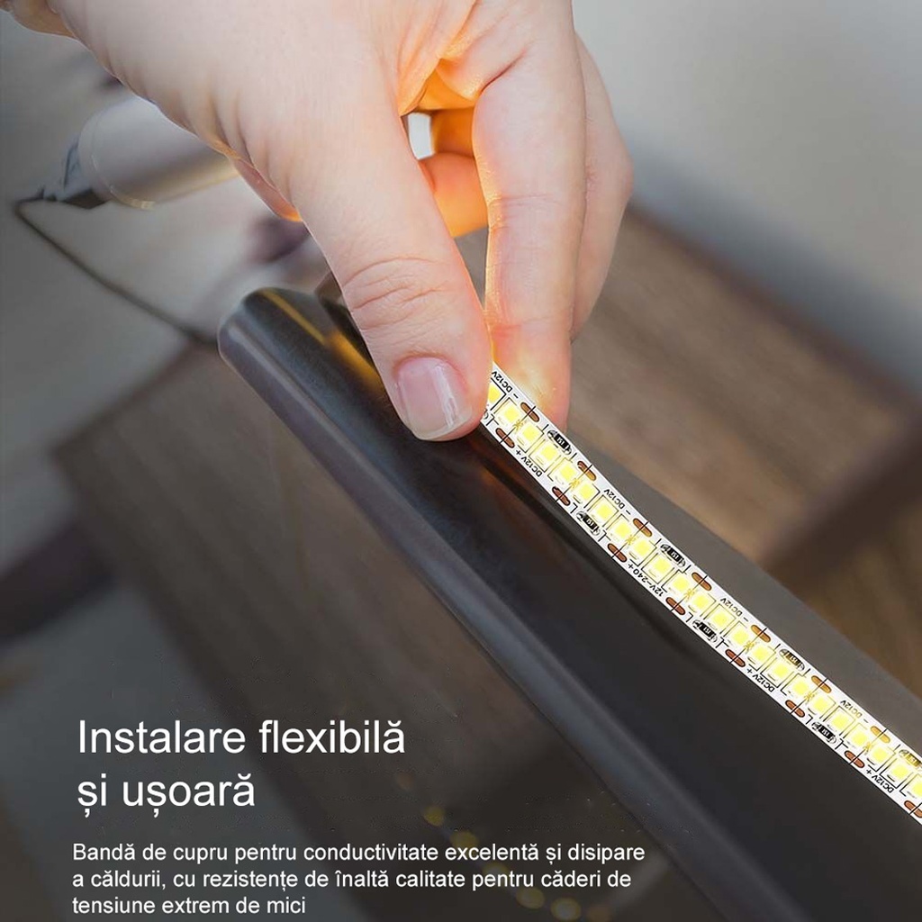 24V LED Strip – 240 LEDs/m – SMD2835 – 3000K – IP20 – 10mm – 10m Roll