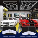 Set of 14 Honeycomb LED Hexagons 600W, 6500k, cool white light, 4.8x2.4m