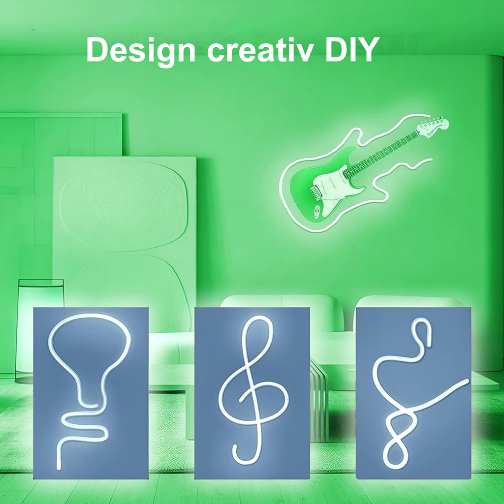 12V Neon Flex LED Strip Light – Green Light – 8mm – IP65 – 5m Length