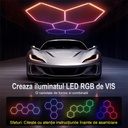 Set of 5 LED Hexagons RGB Honeycomb 80W, 2.34x1.66m