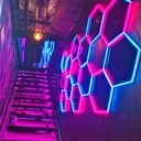 Set of 5 LED Hexagons RGB Honeycomb 80W, 2.34x1.66m