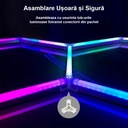 Set of 5 LED Hexagons RGB Honeycomb 80W, 2.34x1.66m