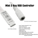 Mini RGB LED Controller – 5V-24V – DC Plug for Strip Lights