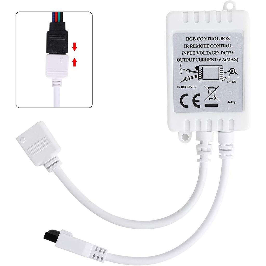 44-Key Remote RGB LED Strip Controller