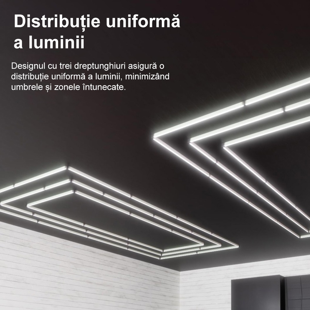 Set of 3 LED Rectangles 472W, 6500k, cool white light, 4.8x2.4m