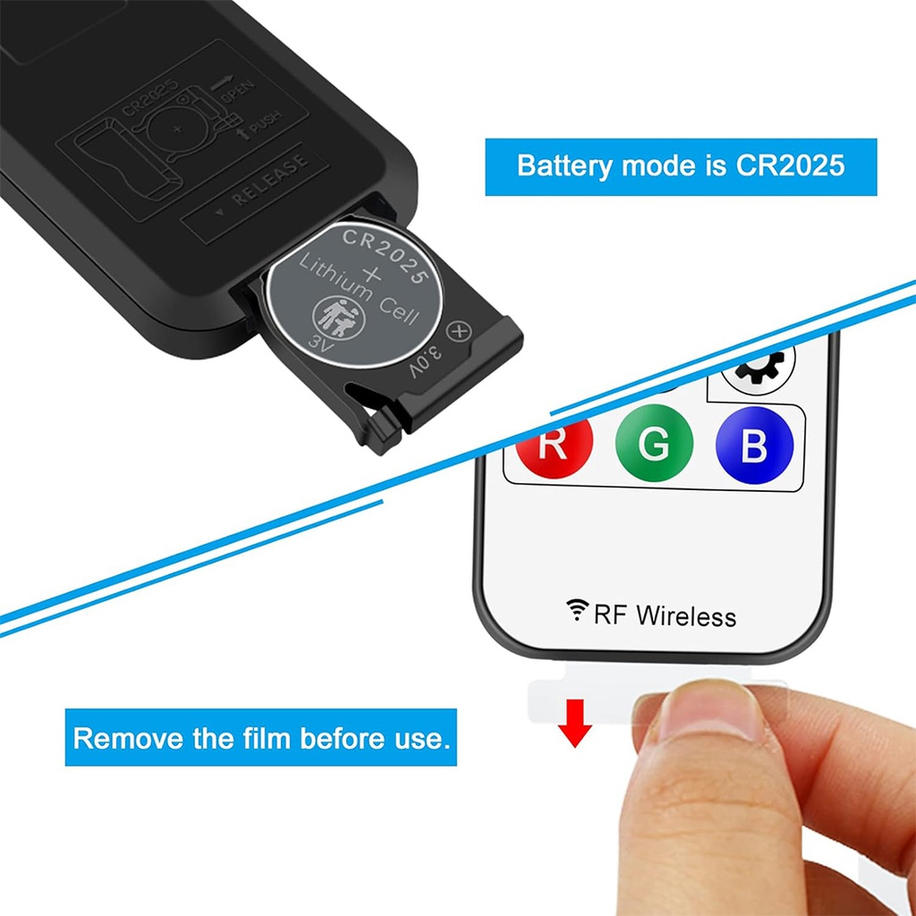 RGB LED Strip Controller with 17-Key Remote – 3 Wire