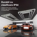 Set of 3 LED Rectangles 472W, 6500k, cool white light, 4.8x2.4m
