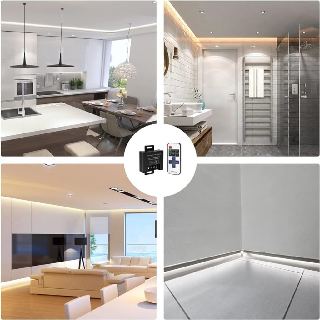 Wireless RF LED Dimmer – Monochrome Strip Lights