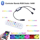 RGB LED Mini Controller with 24-Key Remote, 2 Outputs, 144W