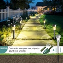 Decorative Solar LED garden lamp, Silver color, multicolor light