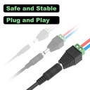 DC 2.1x5.5mm Female Power Connector with LED Strip Adapter