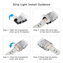5-Pin RGBW LED Strip Light Connector, 12mm – for 5050 RGBW LED Tape Lights