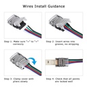 5-Pin RGBW LED Strip Light Connector, 12mm – for 5050 RGBW LED Tape Lights