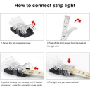 10mm 4-Pin LED Connector with 4 Wires – for RGB Strip Lights