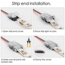10mm 3-Pin LED Strip Connector with 3 Wires – for RGBW/3-Color LED Strips