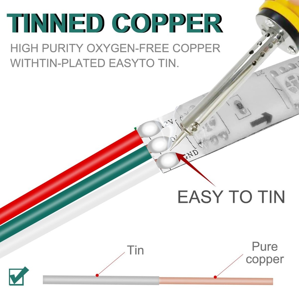 RGB LED Power Cable 3-Wire, 50m Roll