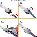 RGBW LED Strip Connector 10mm, 5-Pin