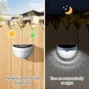 Semicircular decorative LED solar lamp for outdoor use