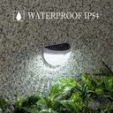 Semicircular decorative LED solar lamp for outdoor use