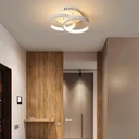 LED Chandelier 16W - 2 Open Circles, 3 Color Settings (Cool White, Neutral, Warm), Modern Design 24x17x11.5 cm, White