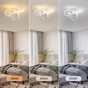 LED Chandelier 18W, 3 Color Temperature Settings (Cool White, Neutral, Warm), Modern Design, White