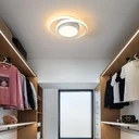 24W LED Chandelier - 3 Circles, 3 Color Settings (Cool White, Neutral, Warm), Modern Design, White