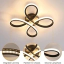 18W LED Chandelier - Flower Type, Modern Design, 3 Color Settings (Cool White, Neutral, Warm), Black