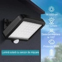 LED Light with solar panel, 56 LEDs with 1 grid, wall mounting, 3 colors, 3500k, 4500k, 6500k