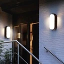 LED wall light 12W Oval Exterior, 3000k, Black, Applied outdoors
