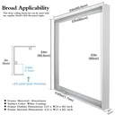 LED panel mounting frame on the ceiling 60x60 cm, white color