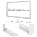 LED panel mounting frame on the ceiling 60x120 cm, white color