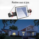 Solar lamp 3 LEDs, IP65, RGB