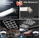 Set of 14 LED Hexagons Honeycomb 399W, 6500k, cool white light, Aluminium