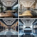 Set of 14 LED Hexagons Honeycomb 399W, 6500k, cool white light, Aluminium