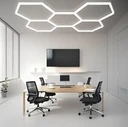 Set of 5 Honeycomb LED Hexagons 168W, 6500k, Cool White light, 2.34x1.66m