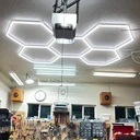 Set of 5 Honeycomb LED Hexagons 168W, 6500k, Cool White light, 2.34x1.66m