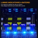 Portable UV LED Flashlight, , USB Type C Charging, 50 m Range, 5W, 3 Light Colors, 1200 mAh, 8 x 2 x 4.2 cm, Transparent Fluorescent